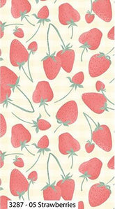 Cueillette de fraises – Kimberley Hind Fat Quarters en coton biologique Lot de 5 Fat Quarters de Noël 100 % coton pour le quilting et l'artisanat